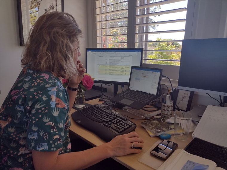 working at home