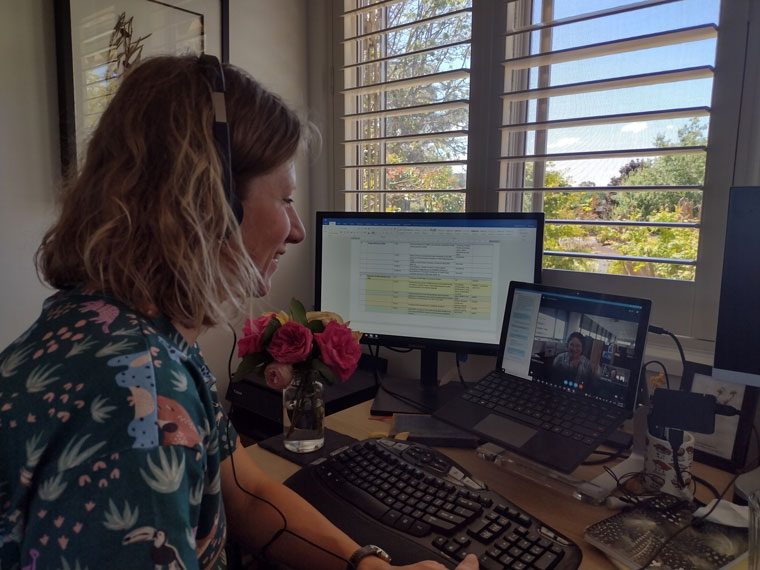 video meeting with supervisor