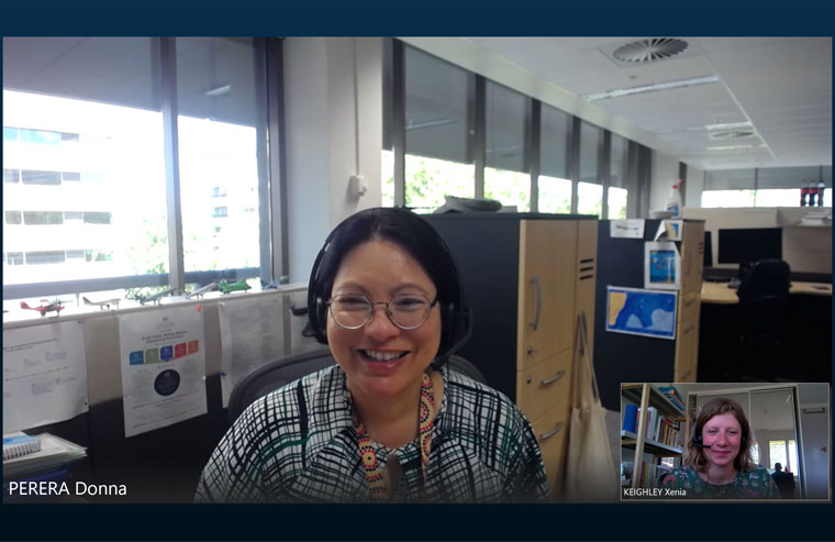 video meeting with supervisor
