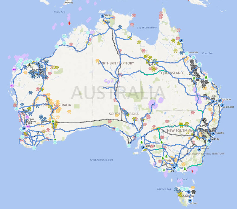 Image of interactive map of key freight routes