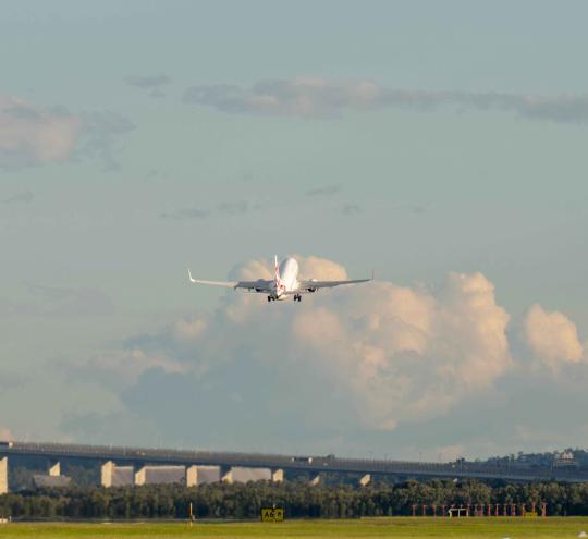  Virgin aircraft taking off. 