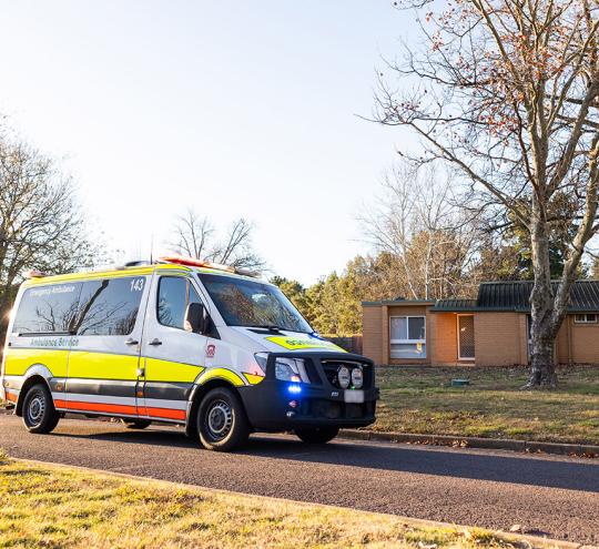 'Picture of an ambulance based on a van over 3.5t, which is exempt from the New Vehicle Efficiency Standard.