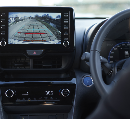 Reversing technology in use in a car