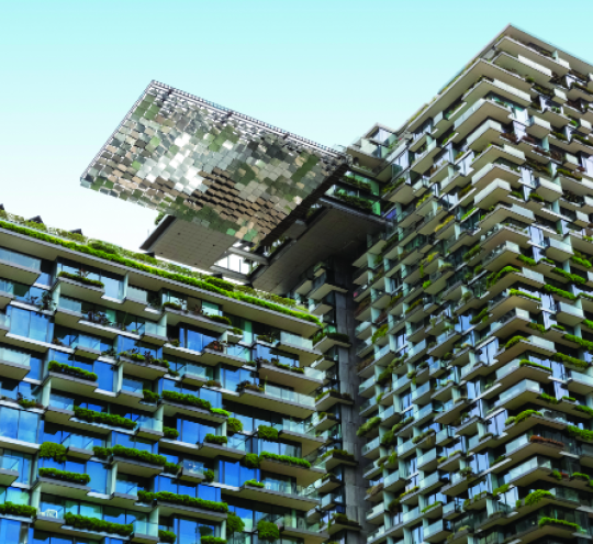 City high-rise building.