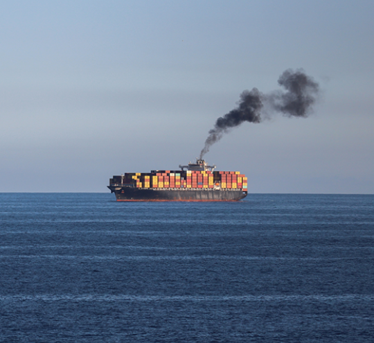 cargo shit in the middle of the ocean