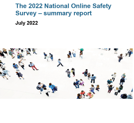 Cover of the 2022 National Online Safety Survey summary report