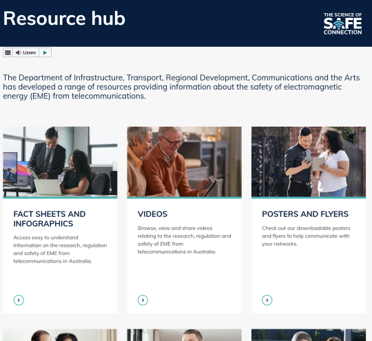 5G and EME resource hub screenshot