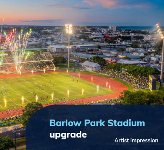 Barlow Park Stadium upgrade artist impression
