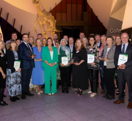 Award winners with The Hon Kristy McBain MP at the National Museum of Australia.
