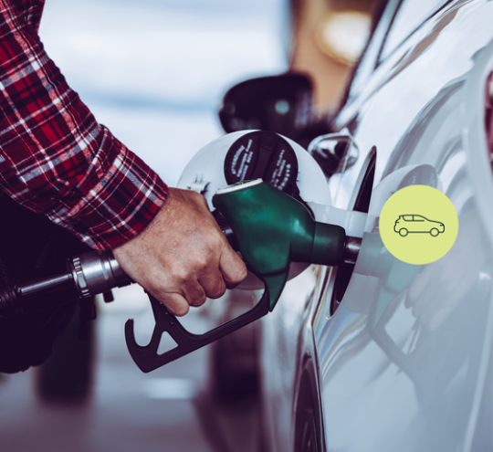 care being filled with petrol