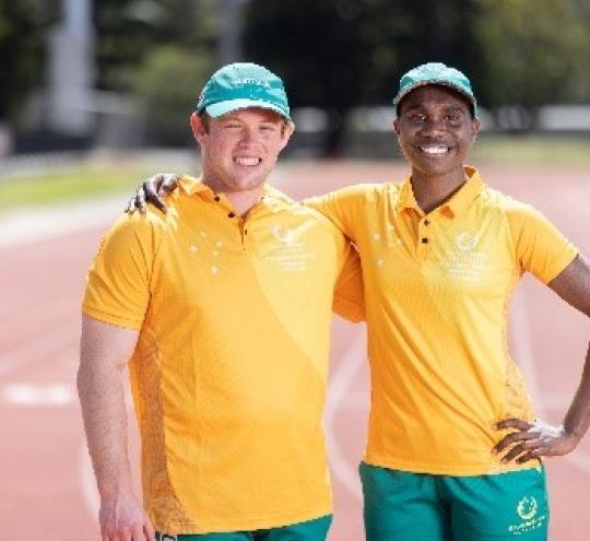 Australian athletes Patrick Ramm and Telaya Blacksmith.
