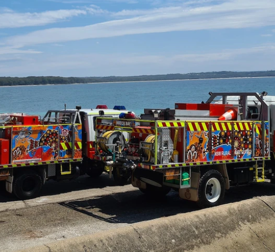 Wreck Bay Rural Fire Brigade trucks