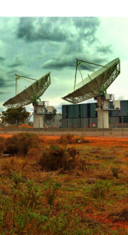 Image of a satellite ground station in the Australian outback