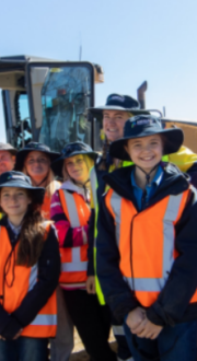 Girls in Civil program. Photo courtesy of the Armidale Regional Council. 
