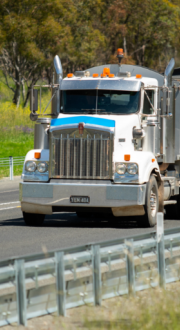 Truck driving on regional NSW road
