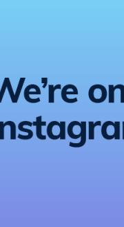 Image features the Instagram logo and text reads We’re on Instagram!