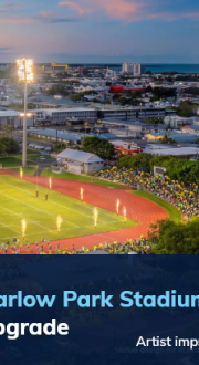 Barlow Park Stadium upgrade artist impression