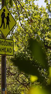 pedestrian crossing ahead sign