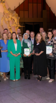 Award winners with The Hon Kristy McBain MP at the National Museum of Australia.