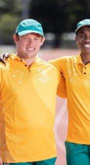 Australian athletes Patrick Ramm and Telaya Blacksmith.