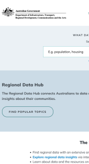 regional datahub website screenshot