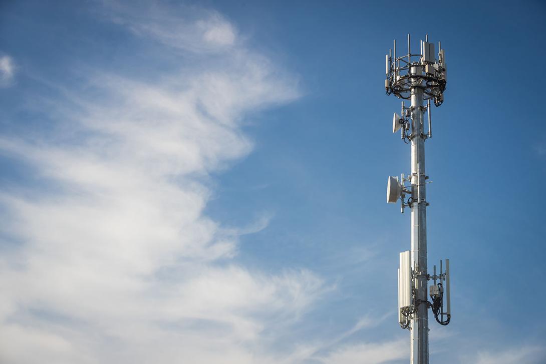 Mobile Tower under a blue sky