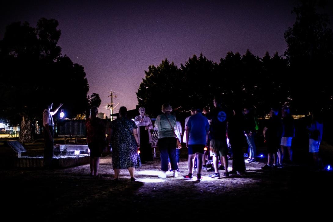 Photo of the Ghost Walks in action. Photo credit: Renmark Paringa Council, SA