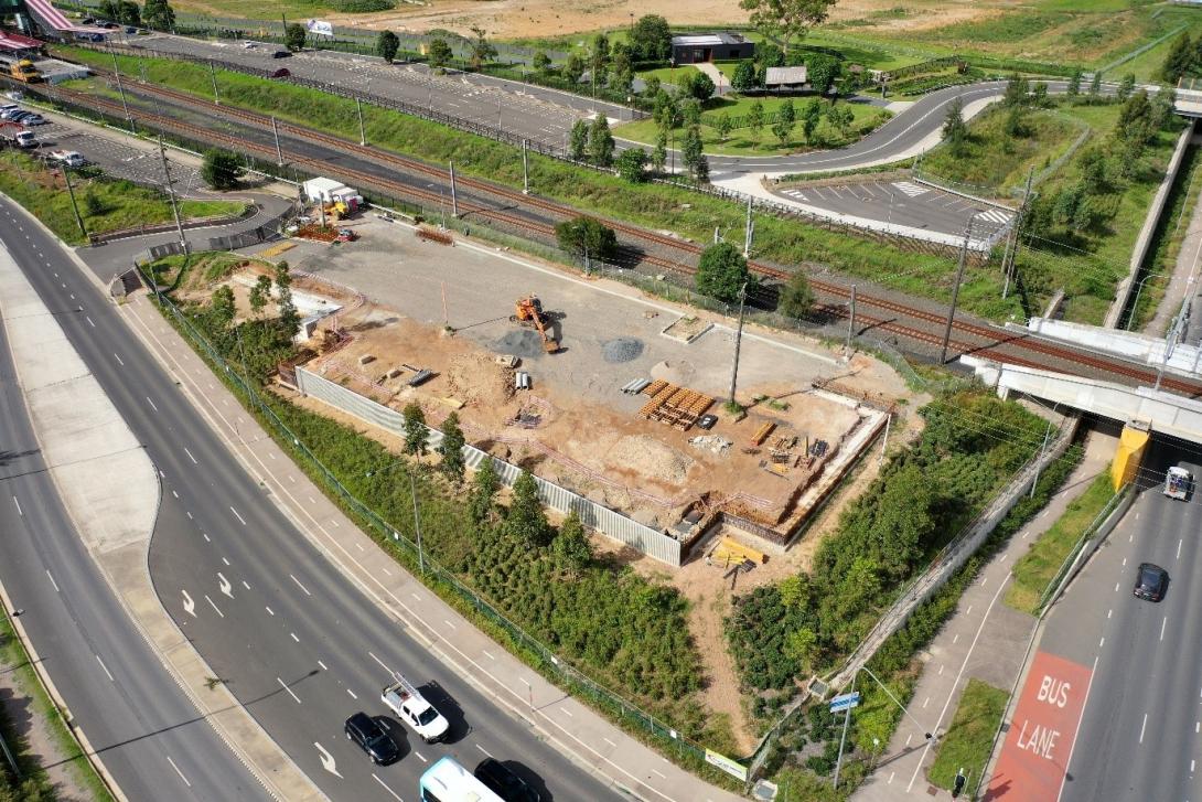 Aerial photo of Schofields Station Carpark. Photo credit: Blacktown City Council, NSW