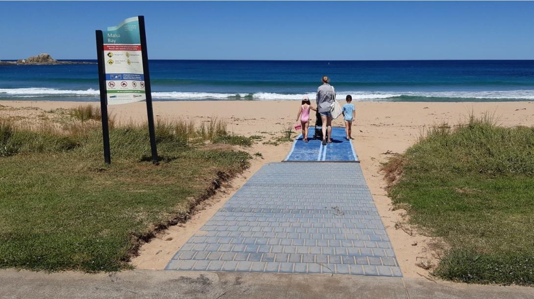 Beach accessibility improvements. Photo credit: Eurobodalla Shire Council, NSW