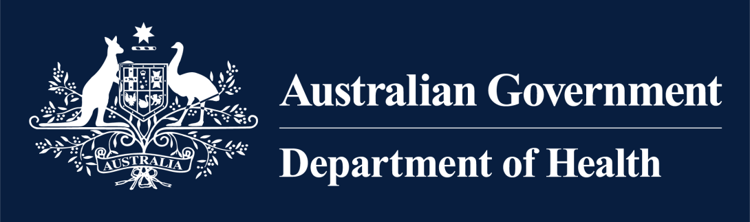 Logo: Australian Government, Department of Health